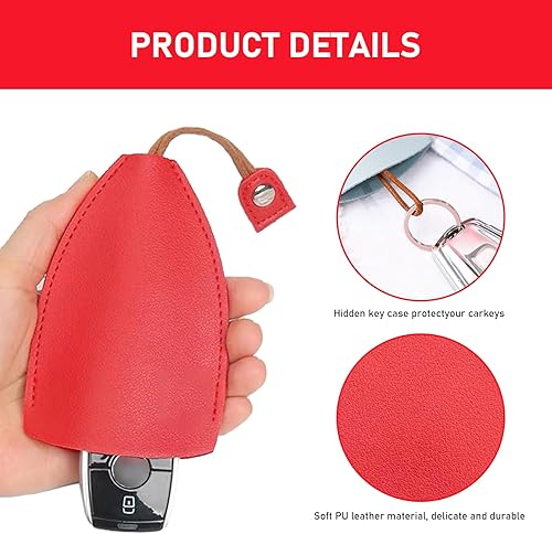 Miniatura 4 de 2 bolsas de almacenamiento extraíbles para llaves de automóvil, 5.51 x 2.95 pulgadas, colgante oculto de gran capacidad, para la mayoría de los