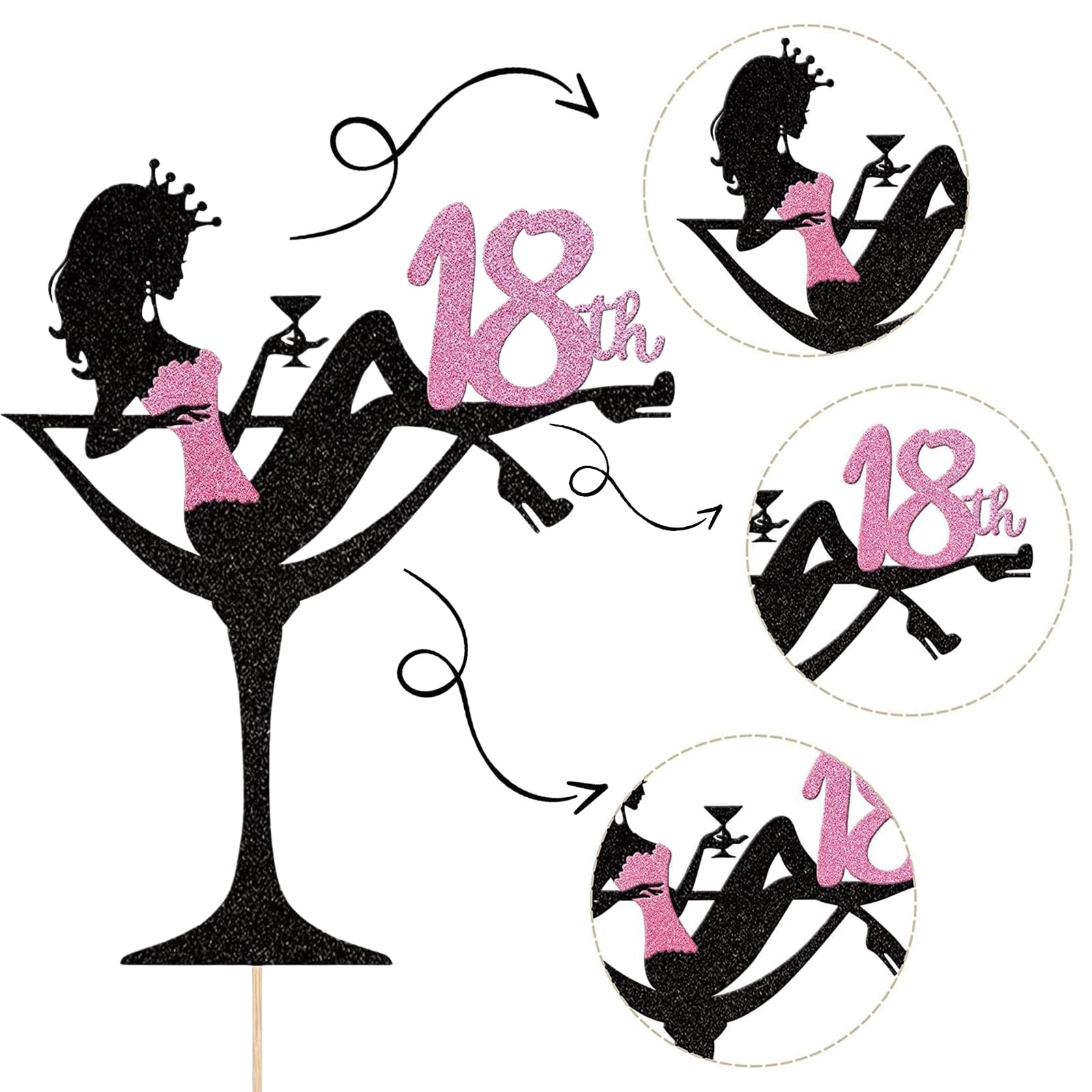 Gelukkige 18e verjaardag banner achtergrond decoraties voor meisjes, rose goud 18 verjaardagsfeest teken benodigdheden, roze 18 jaar oude verjaardag poster achtergrond phot | NL