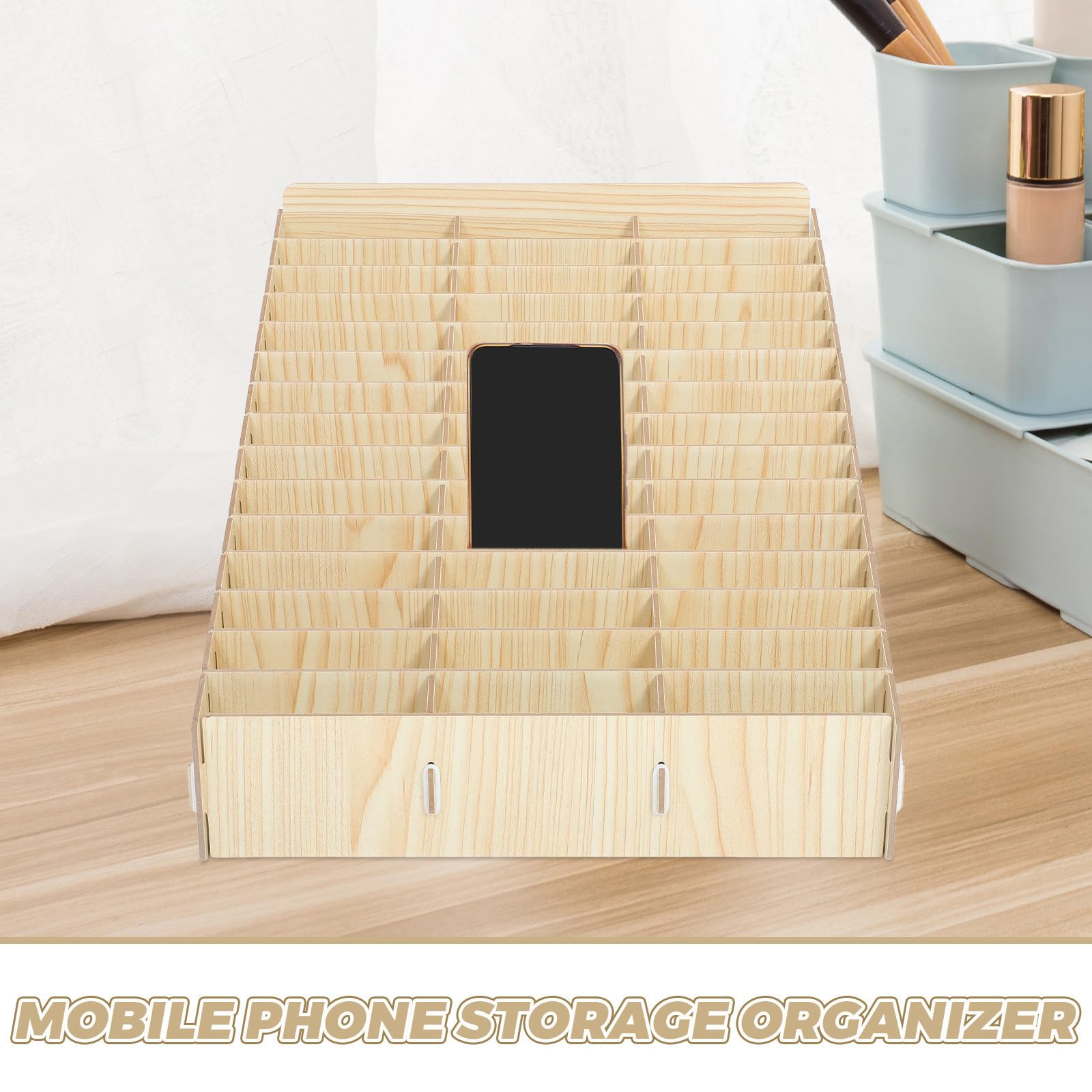 Scatola Portaoggetti in Legno per Telefono 45 Scomparti