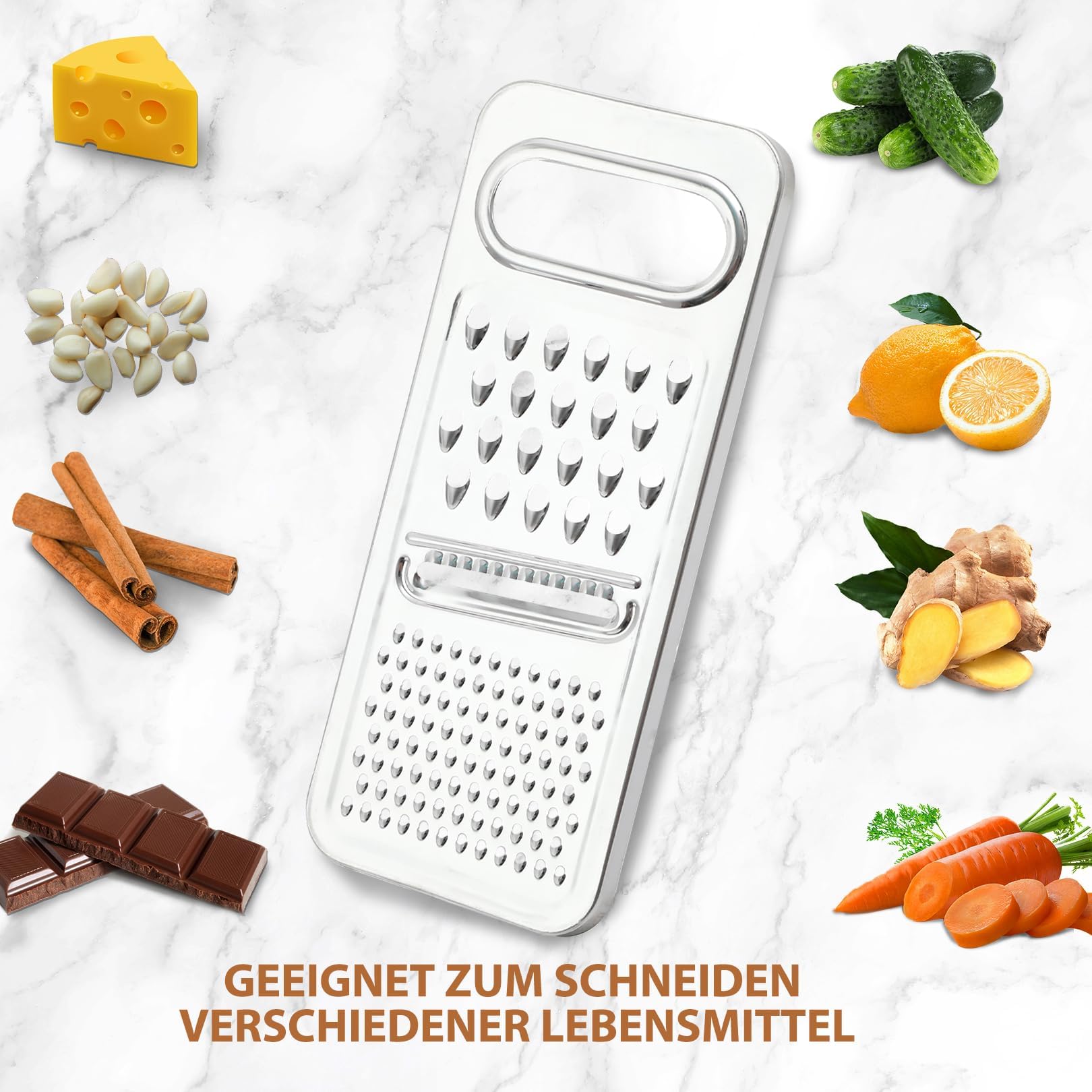 TENGEE Tarka ze stali nierdzewnej, wielofunkcyjna tarka kuchenna, kreatywna, wielofunkcyjna tarka do warzyw ze stali nierdzewnej, do gospodarstwa domowego, kawiarni, kuchni, do wielofunkcyjnej tarki,