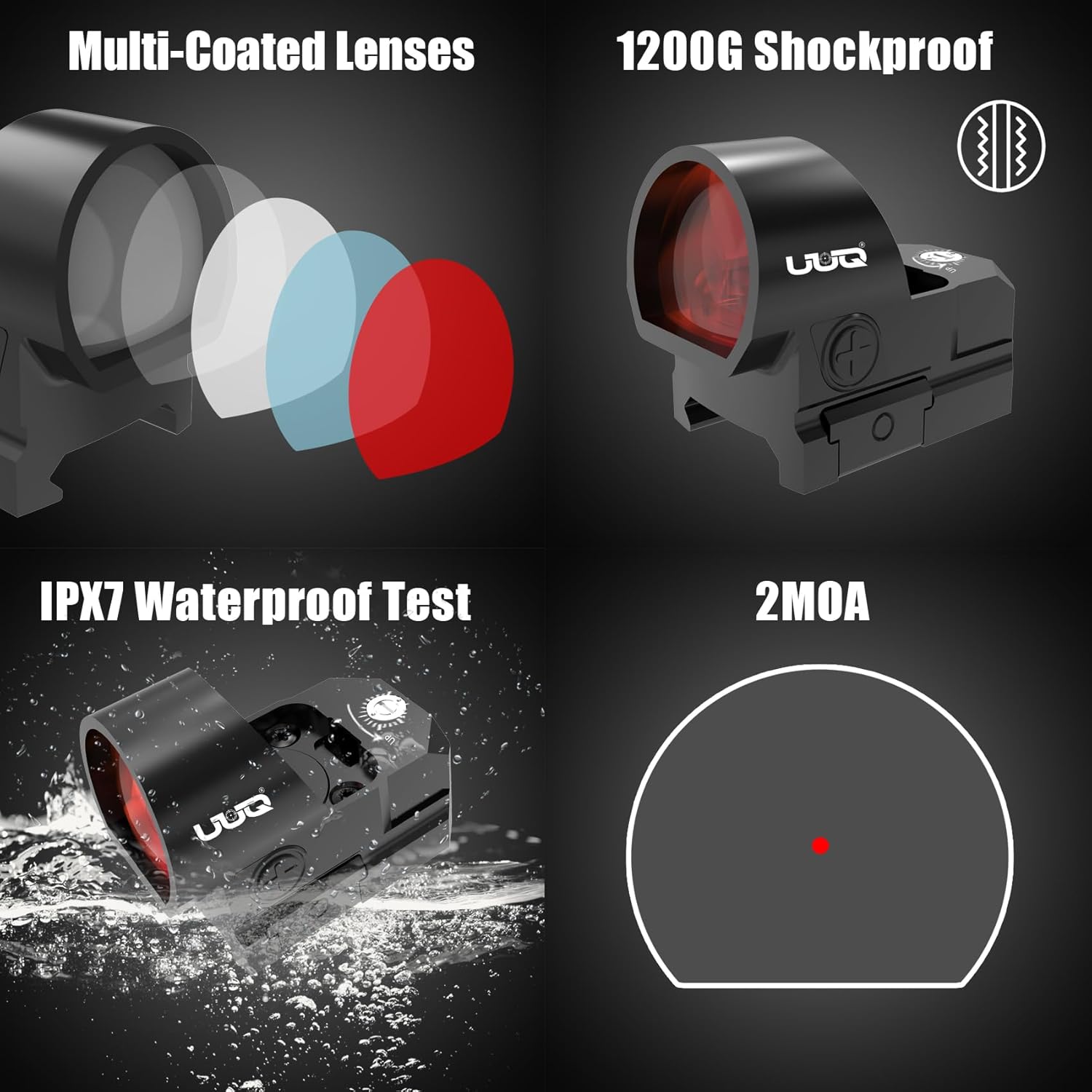 UUQ EagleC28 Shake Awake Red Dot Sight with Large Window thumbnail 5