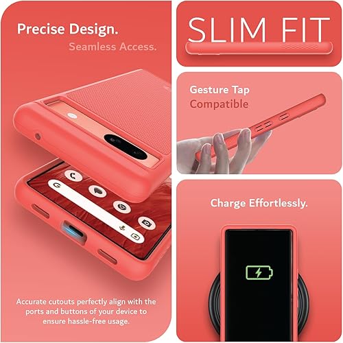 Miniatura 6 de TUDIA MergeGrip Doble Capa - Funda para Google Pixel 7a (2023), Probada en Caídas de Grado Militar Borde Elevado para Protección de Pantalla y