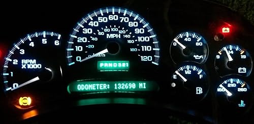 Miniatura 2 de Tanin Auto Electronix - Paquete de 7 agujas de calibre velocímetro blancotransparente, ChevyGMC 2003-2006 para camiones y SUV, juego de 7 agujas