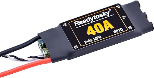 Miniatura 4 de Readytosky 40A ESC OPTO 2-6S sin escobillas ESC controlador electrónico de velocidad para F450 17.717 in F550 S500 ZD550 RC helicóptero Quadcopter