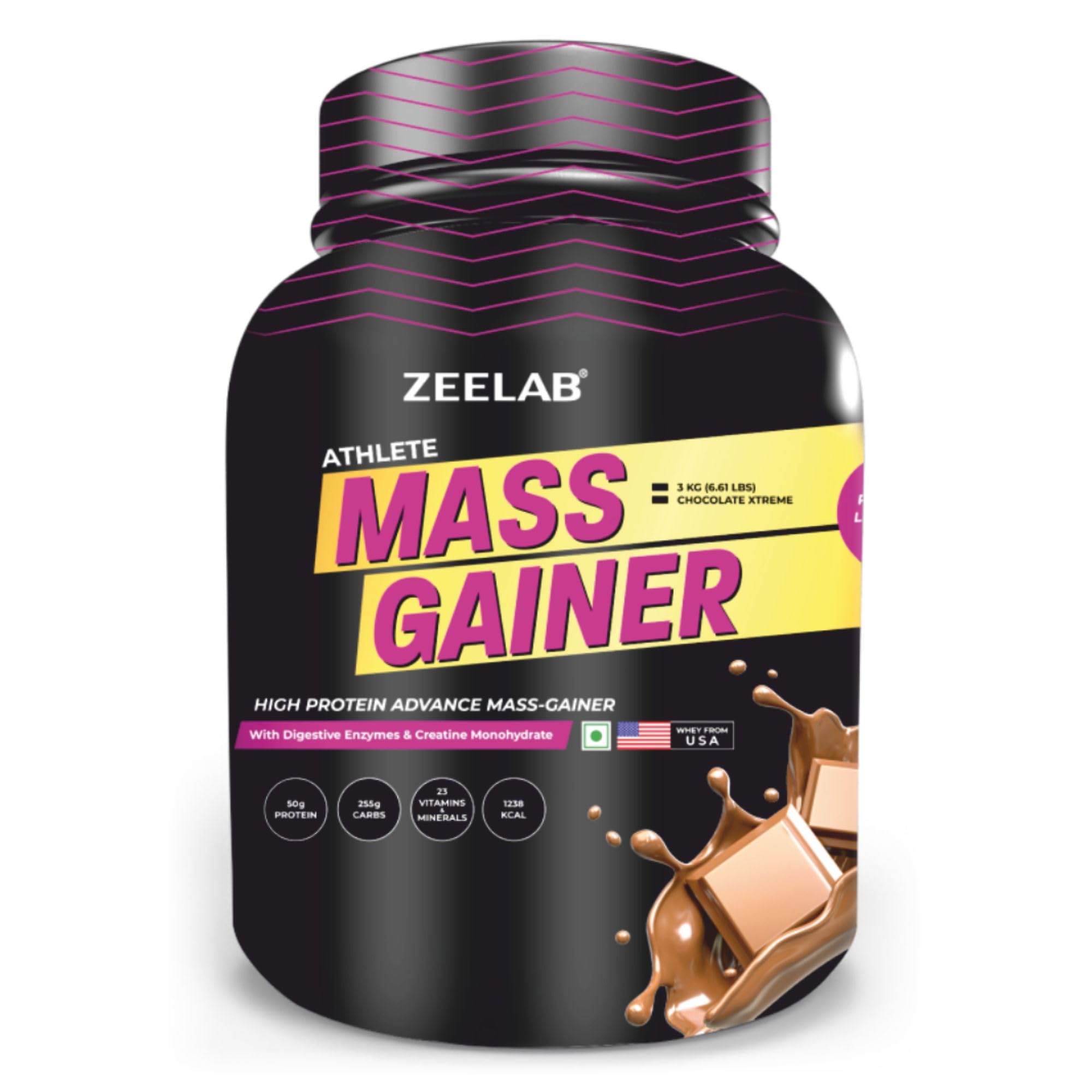 ZEELAB Athlete Mass Gainer, Chocolate Xtreme