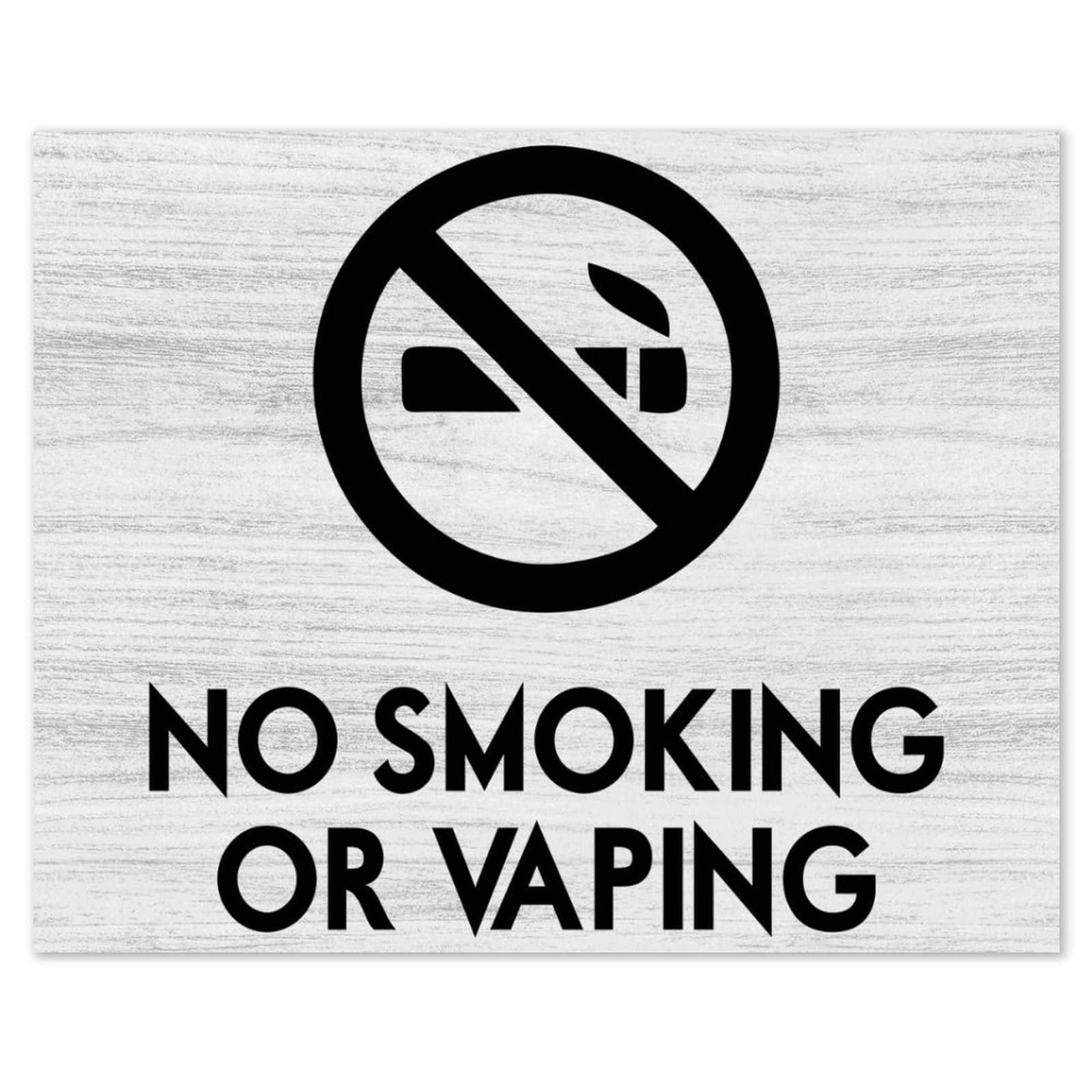 Panneau bois No Smoking or Vaping pour stopper la cigarette au bureau
