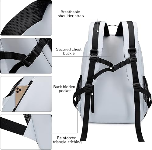 Miniatura 5 de Lohol Mochila casual para hombres y mujeres, elegante mochila con compartimento para laptop de 15 pulgadas para la escuela, el trabajo o los viajes,