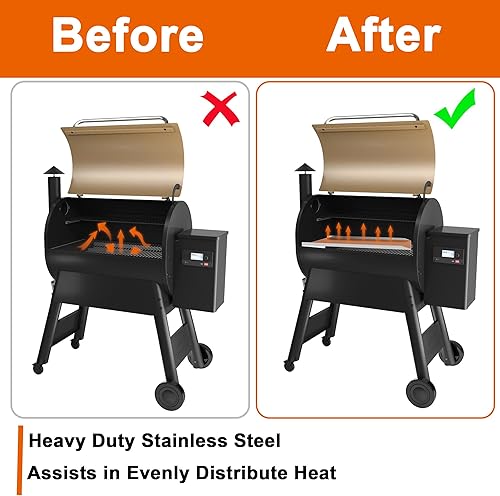 Miniatura 7 de Reemplazo del deflector de calor de bandeja de goteo para parrilla ahumadora de pellets Traeger, BAC-012
