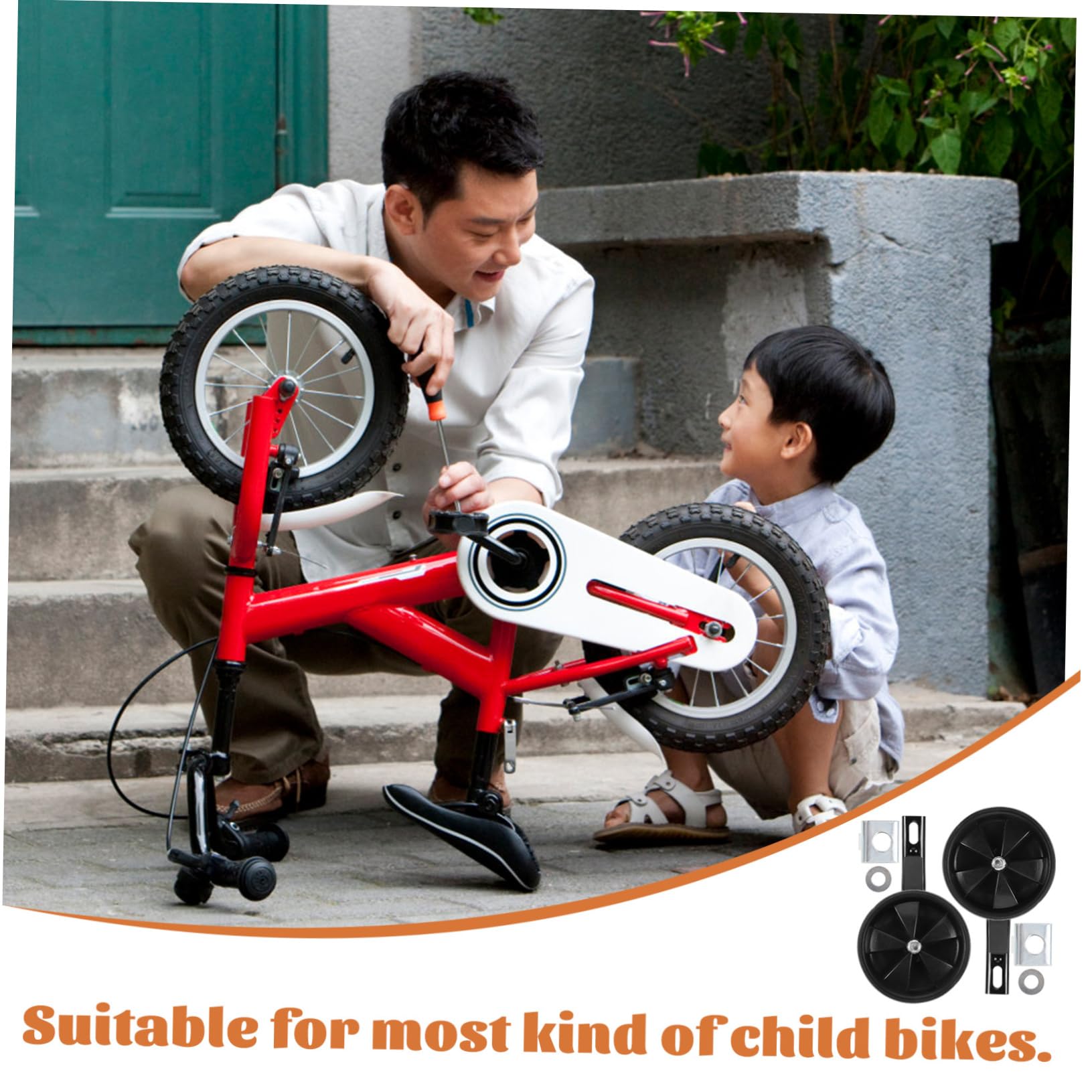 Toyvian Ruote Stabilizzatrici per Biciclette per Accessori per Bici Ruote Laterali Antiscivolo e Silenziose Resistente e Duraturo Sviluppo e Sicurezza per Ciclisti