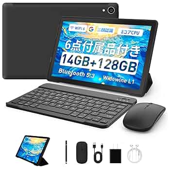 Amazon.co.jp: タブレット 10インチ wi-fiモデル 【14GB+128GB+