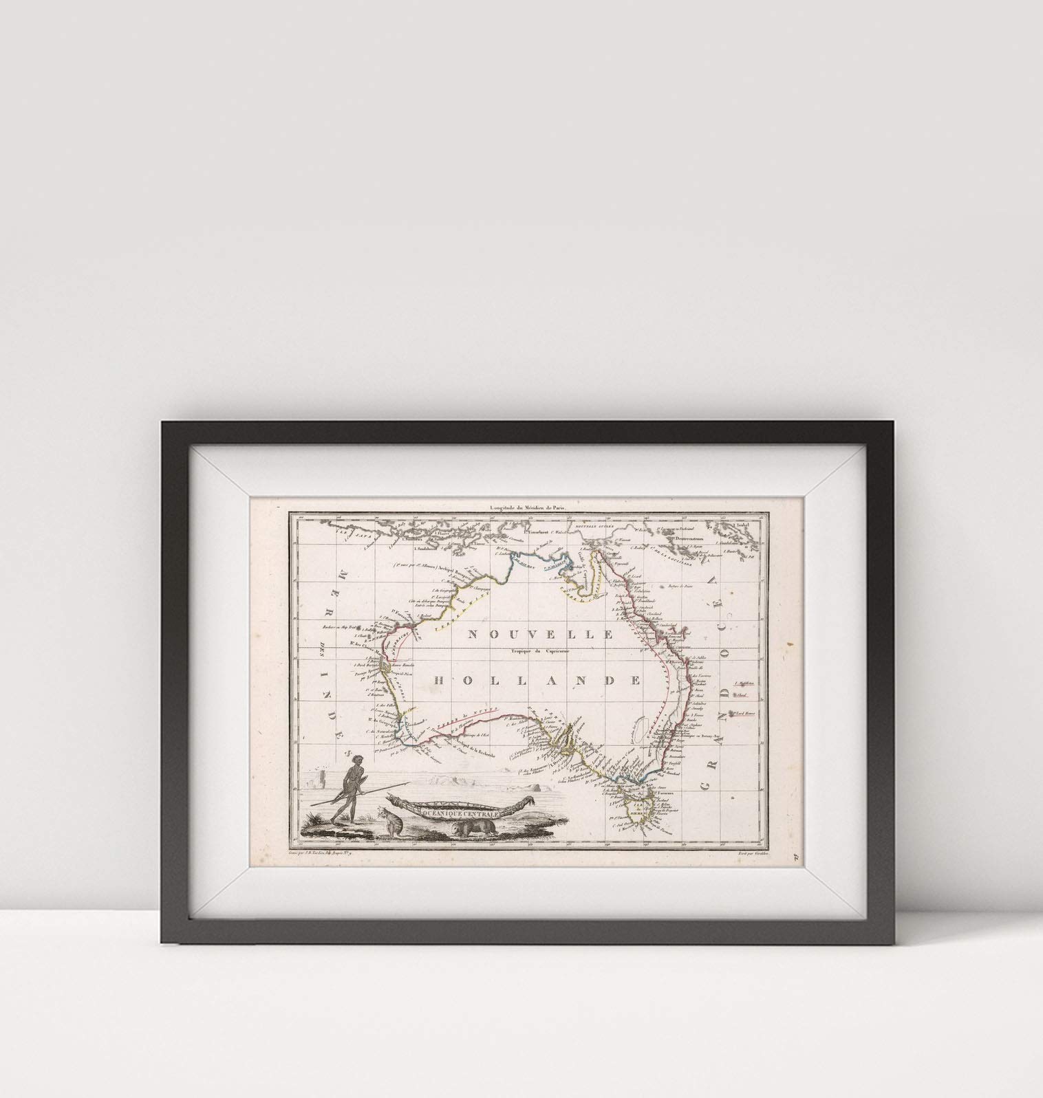 1812 Map of Australia|Oceanique Centrale|Title: Oceanique Centrale.