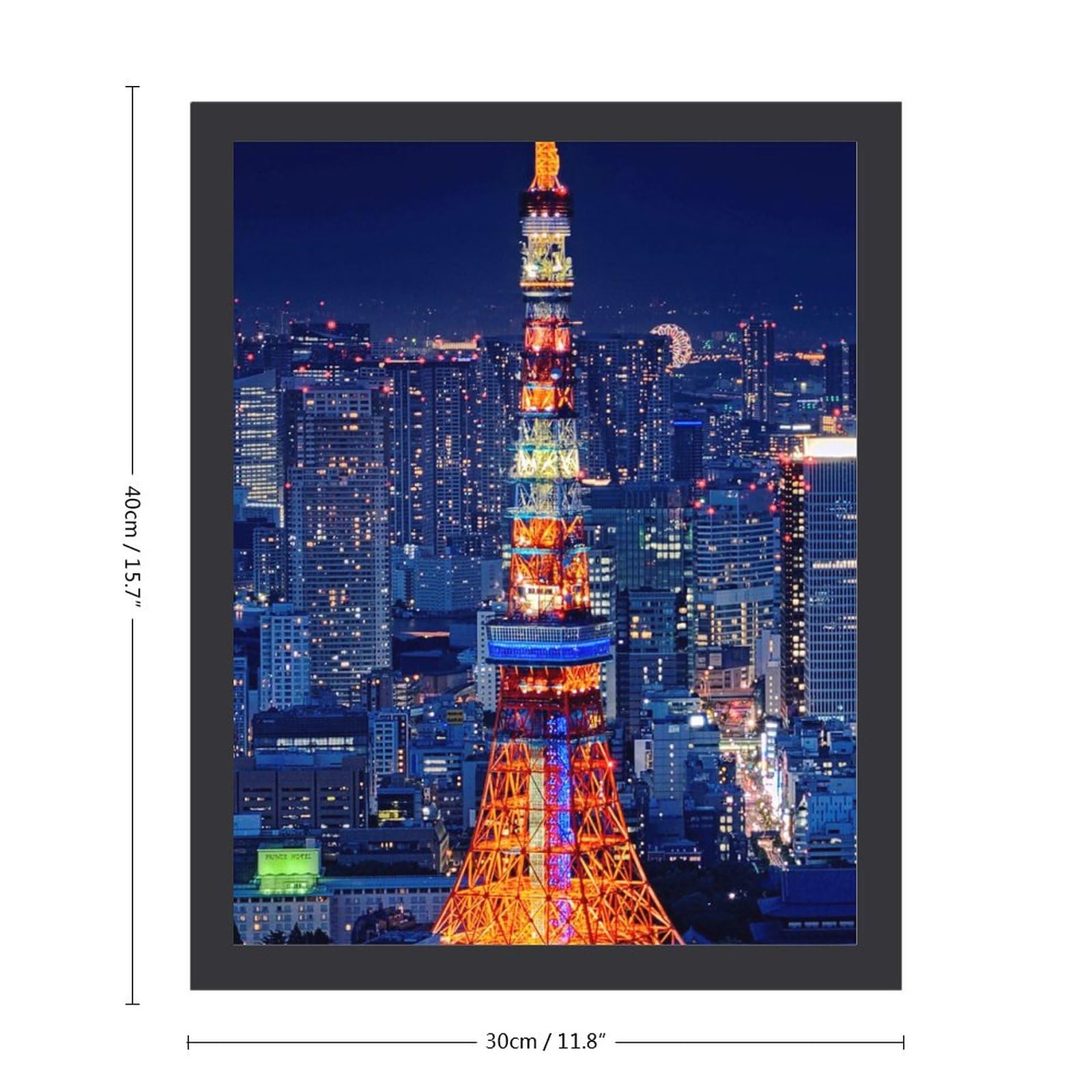 東京タワーと海　30センチ×30センチ アクリル画 東京タワーと海 30センチ×30センチ アクリル画 【公式通販】