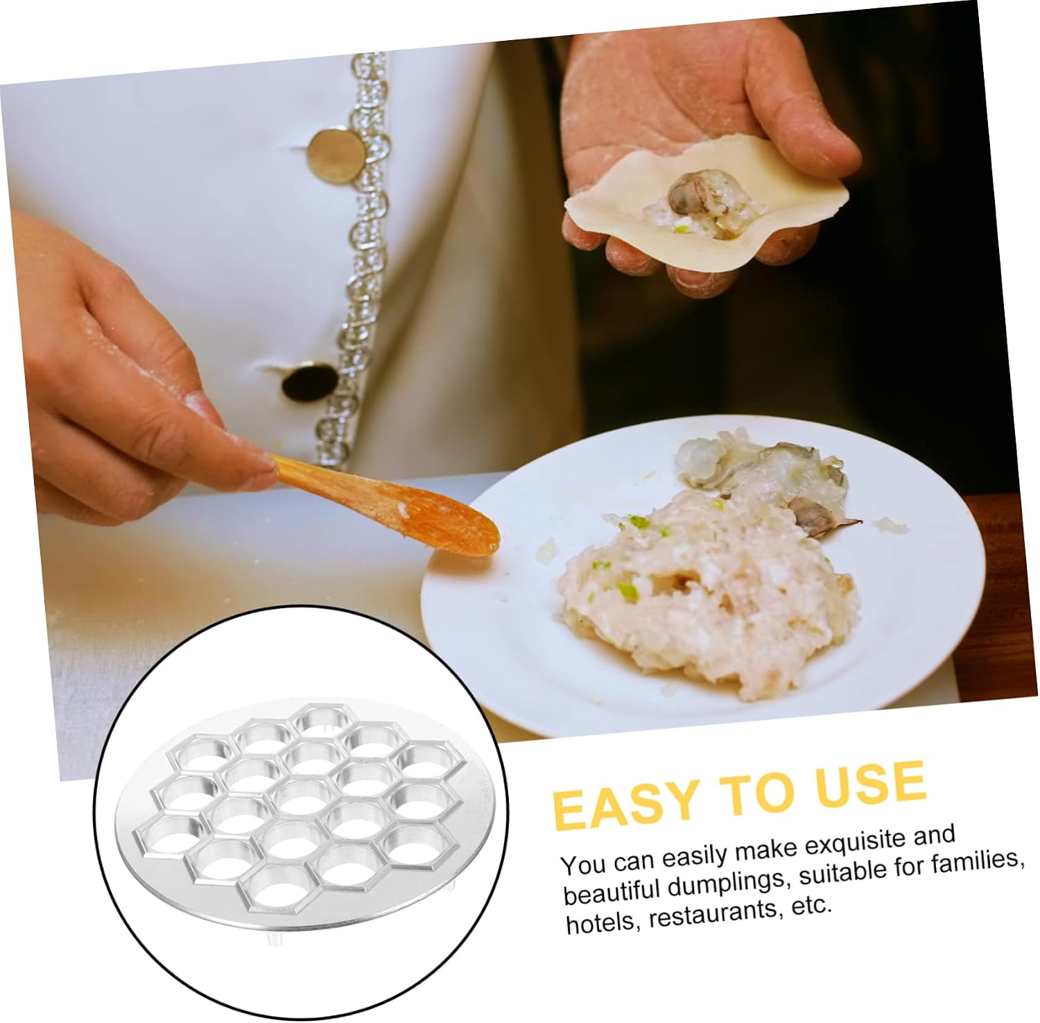 Ciieeo Alloy Dumpling Maker Mold Set Making Tool Easy-to-Use Design for Home Cooking for Crafting Russian Dumplings and Empanadas