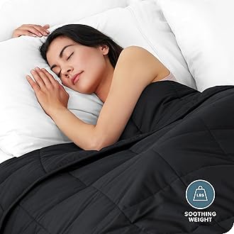 Bare Home Weighted Blanket King Size 30lb (80" x 87") for Adults - All-Natural 100% Cotton - Premium Heavy Blanket Nontoxic Glass Beads (Black, 80"x87")