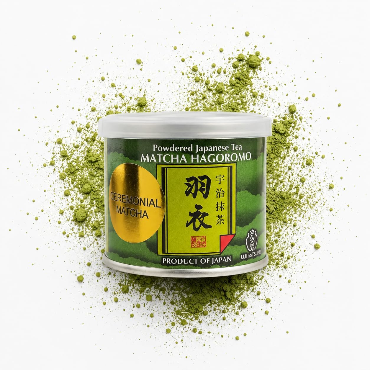 UJInoTSUYU Matcha Green Tea Hagoromo 1250 | Ceremonial Grade Matcha | Sourced from Uji Kyoto | Imported from Japan | 100% Pure and Authentic | Superfood |(Pack of 1, 20, gram)