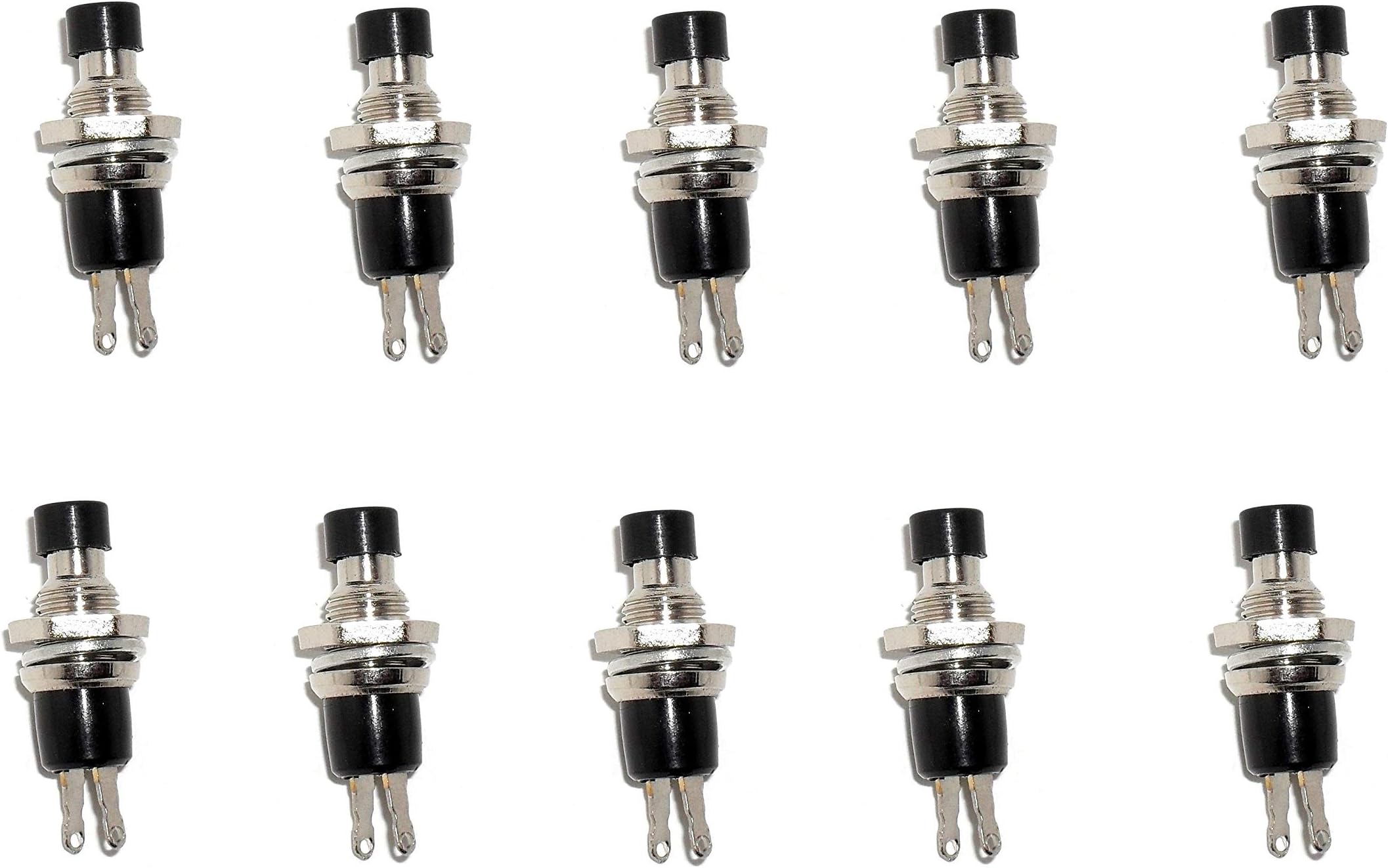 10 PushButton Switches SPST Momentary N.C. (Normally ON)