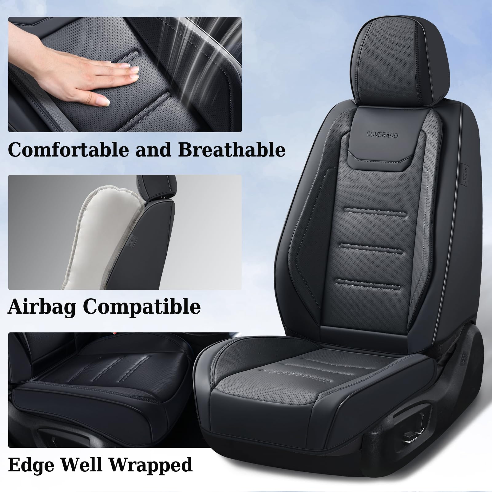 UK Custom Covers SC104B - Coprisedili anteriori impermeabili resistenti