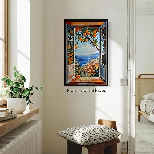 Miniatura 2 de Lienzo de estilo retro Henri Matisse para pared, póster vintage con ventana abierta, pintura al óleo de Matisse, imagen de vista costera del mar