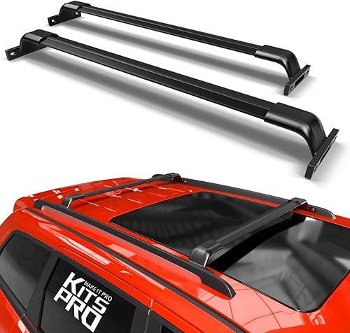 KitsPro Barras transversales para portaequipajes de techo de 260 libras para Jeep Grand Cherokee 2022-2025, Grand Cherokee L 2021-2025, barra