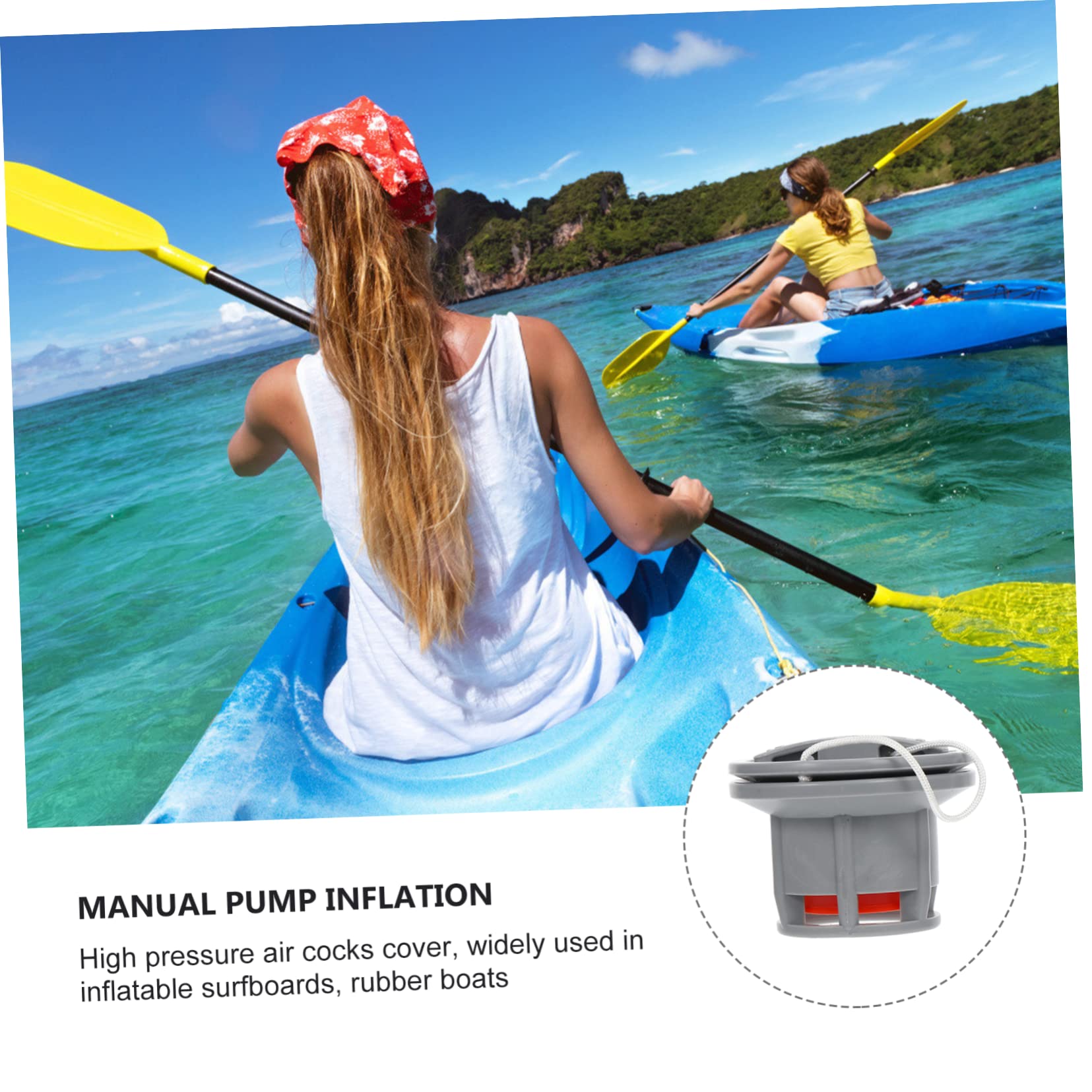 ifundom Valvola Dell'aria Del Kayak Gonfiabile Valvole Barca Sostituzione Accessori Per Barche Gonfiabili Adattatore Pompa Aria Pratica Grey Protezione Ambientale in Pvc