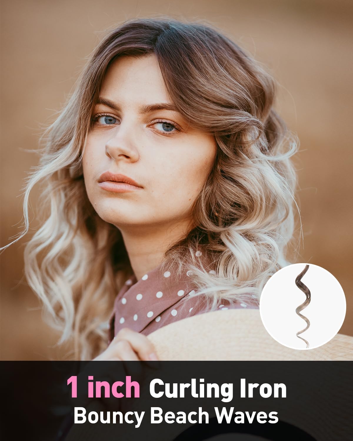 YEEGOR 1 inch Curling Iron,Extra Long Barrel Culing Wannd,100-240V Dual Voltage Hair Curler for Wave Curls,12 Temps - Image 2