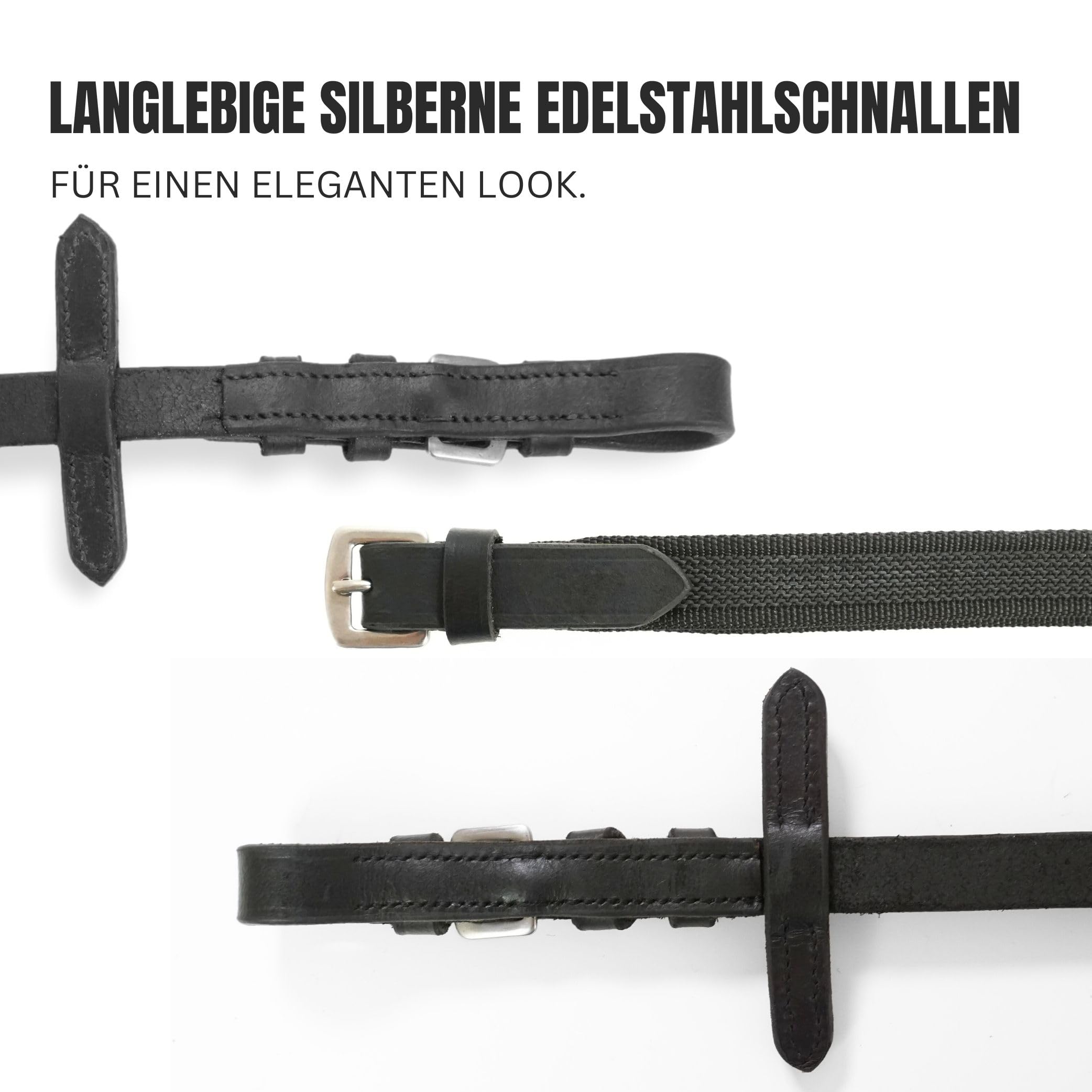 Pferdelinis Trensen gommati durevoli nero marrone 18 mm 2,9 m