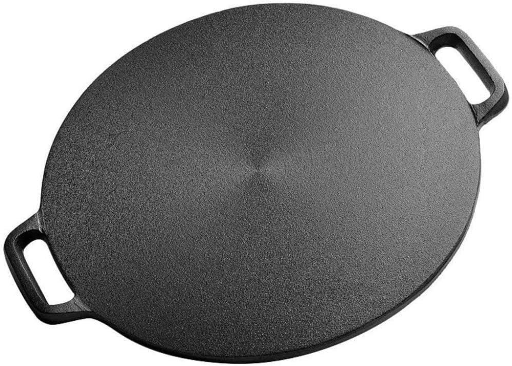 Home Kitchen Supplies Pan, Home Pancake Pot Pot Kitchen Uncoated Nonstick Baking Pan, Black-Diameter: 30cm