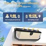 SyouHome Solar Motion Sensor Lights Outdoor, 4000LM 380 LED Solar Lights Outdoor, IP65 Waterproof 3 Modes 270° Wide Angle Solar Security Lights for Yard, Garage, Garden, Deck(4 Pack)
