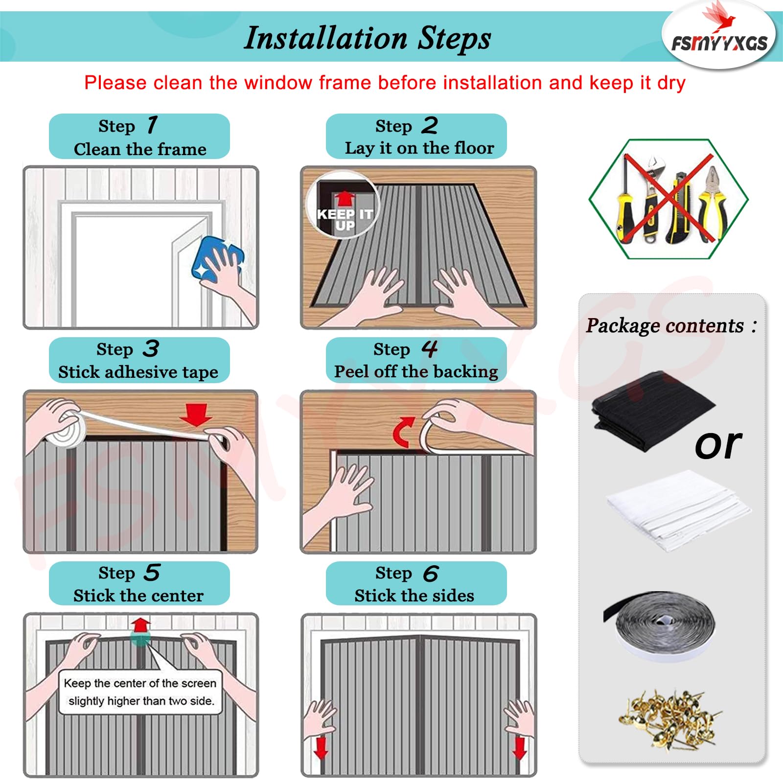 Moustiquaire FenêTre MagnéTique,Rideau de Moustiquaire Aimant Automatiquement Fermé,Facile à Installer Anti Mosquito Auto-AdhéSif Maille Rideau pour FenêTre Portes-Grey|| 72x82inch(185x210cm)