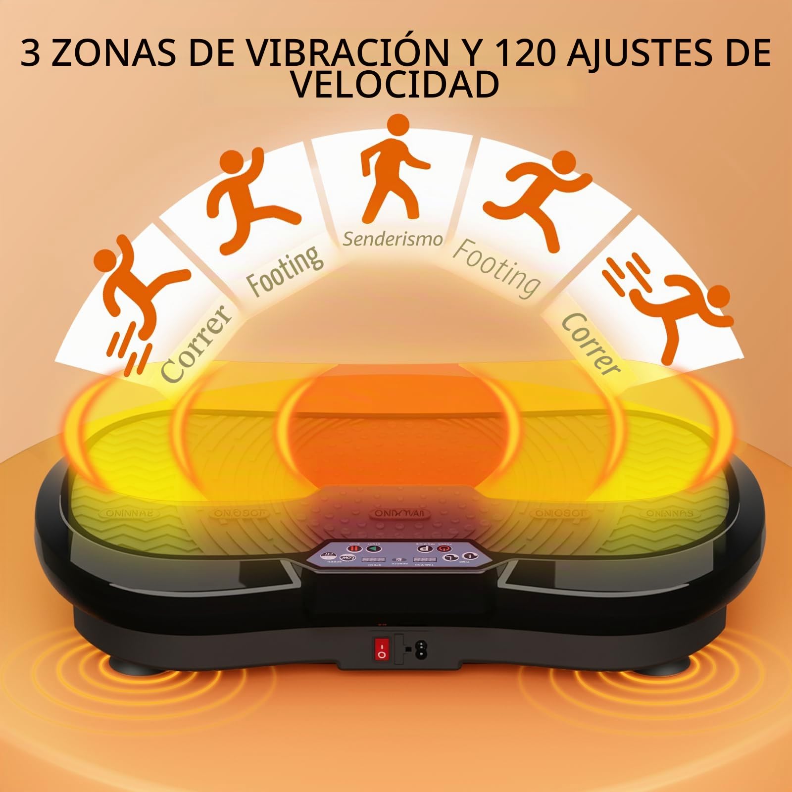 TLGREEN Plataforma vibratoria con Motor Ultra silencioso, 120 Niveles + 10 programas de Entrenamiento, con Mando a Distancia, Bandas de Entrenamiento