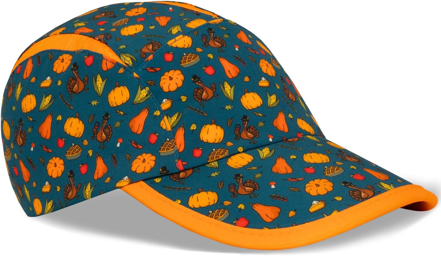 Headsweats Turkey Trot Thanksgiving Running Hat, Lightweight Breathable Performance Cap Multi