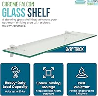 Vista 1 de Spancraft Estante de ducha de vidrio templado transparente triangular de 6" solamente