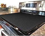 Stove Top Cover for Electric Stove - Silicone Stove Mat for Glass Top, Glass Cooktop Protector For Kitchen,Multi-functional Oven Covers for Electric Stove (Black,28 x 20)