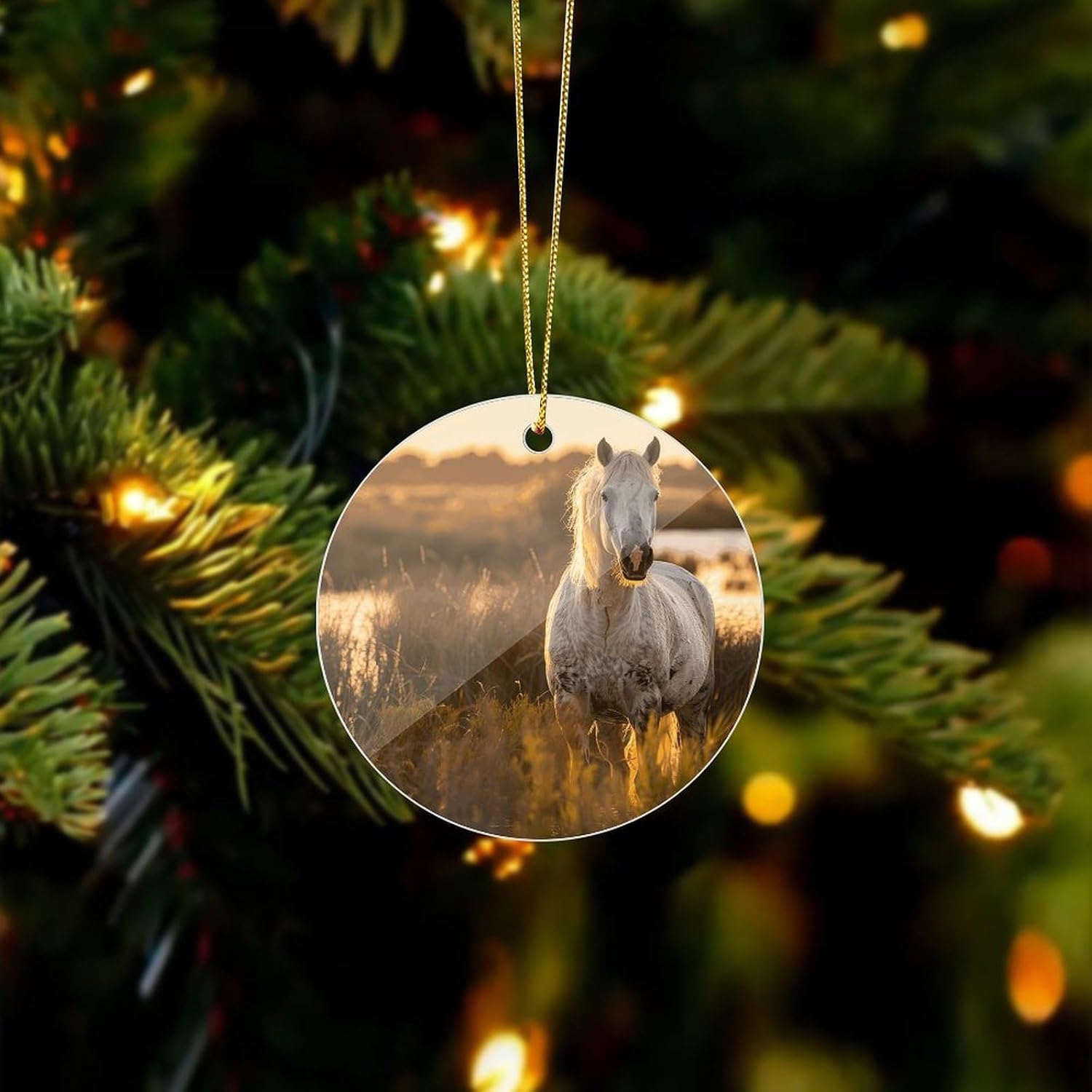 Real Horse Photos Christmas Ornaments - Farmhouse Xmas Hanging Ornaments for Christmas Tree Decorations, Pendant Decor and Gift Party Tags image 3
