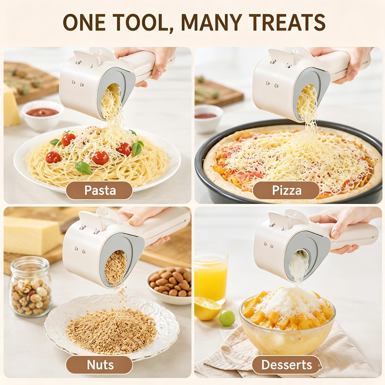 Râpe à Fromage électrique, Râpe Manuelle, 2 Kg Par Charge, Nettoyage Facile, Rotation Automatique, Pour Fromage, Noix, Chocolat