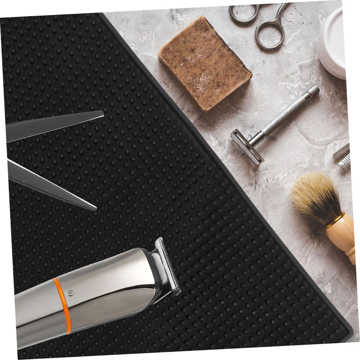 FOMIYES Salon Hairdresser Non-skid Pad for Hair Trimmers Organizer Mat for Scissors and Clippers - Tool Storage
