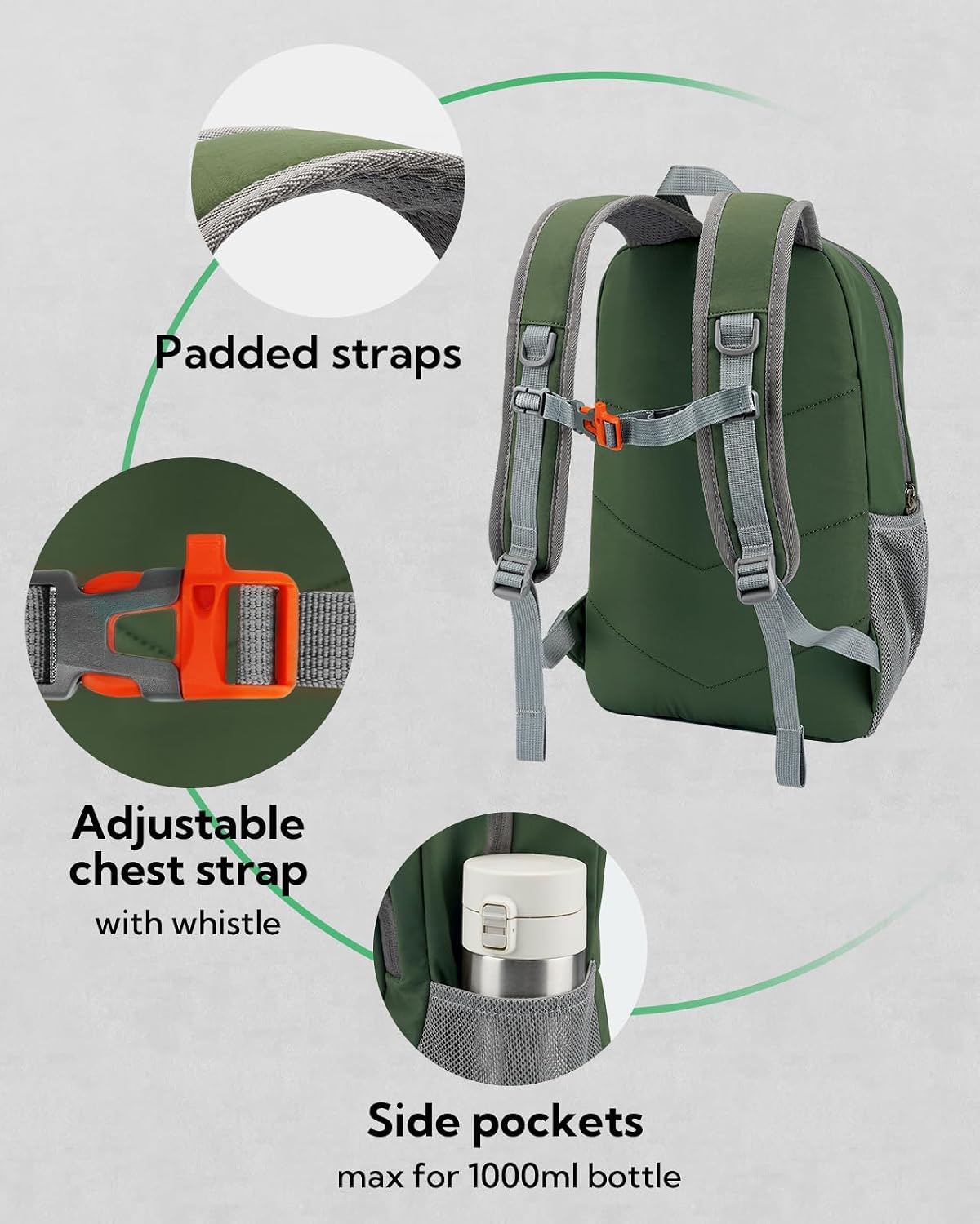 WATERFLY Small Hiking Backpack: 12L Outdoor Daypack For Women Men Teenager image 4