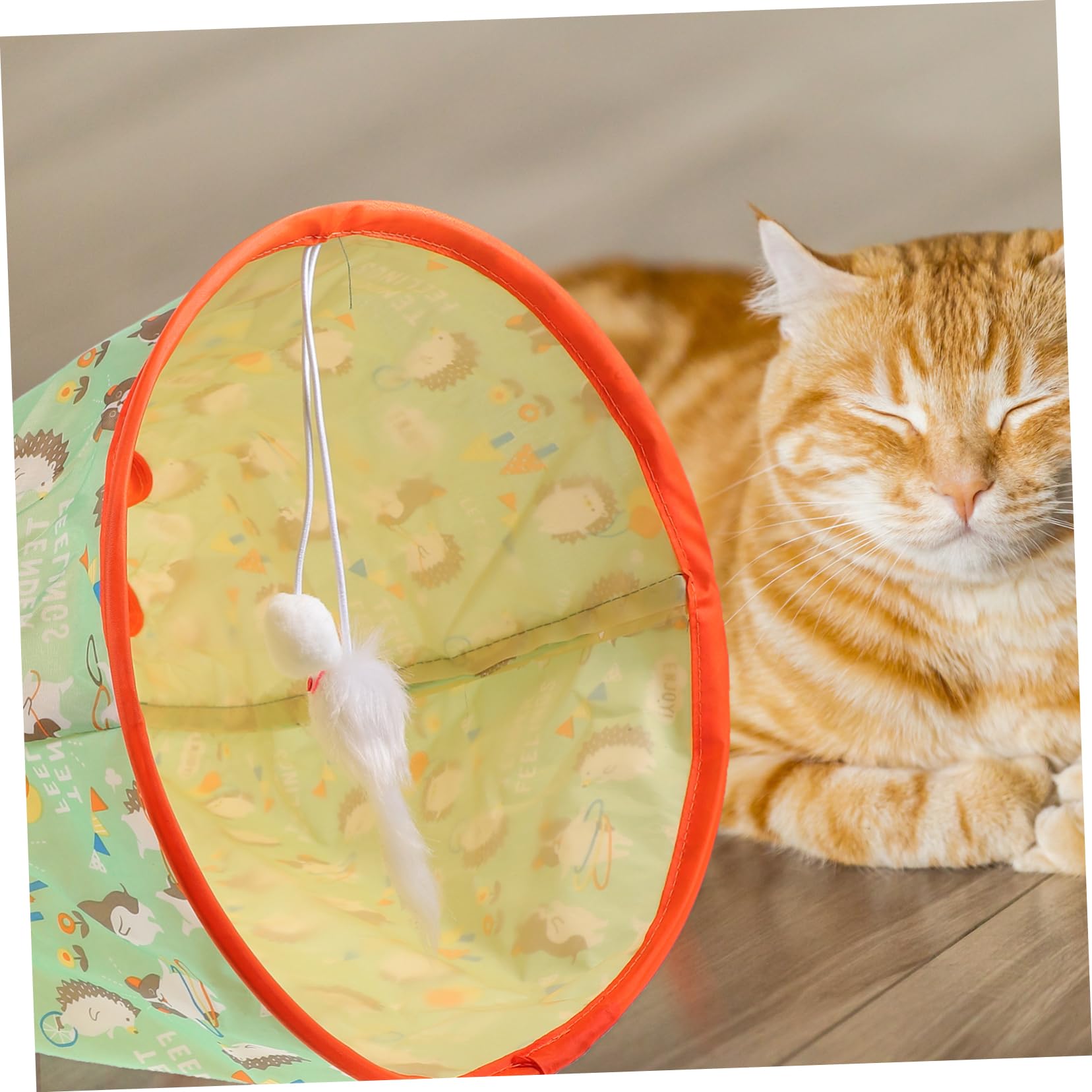 INOOMP 4stücke Cat Tunnel Spielzeug Für Katzen Faltbarer Katzentunnel Mit Plüschbällen Für Drinnen Und Draußen Fördert Bewegung Und Spielvergnügen Sicheres Versteck Für Ihre