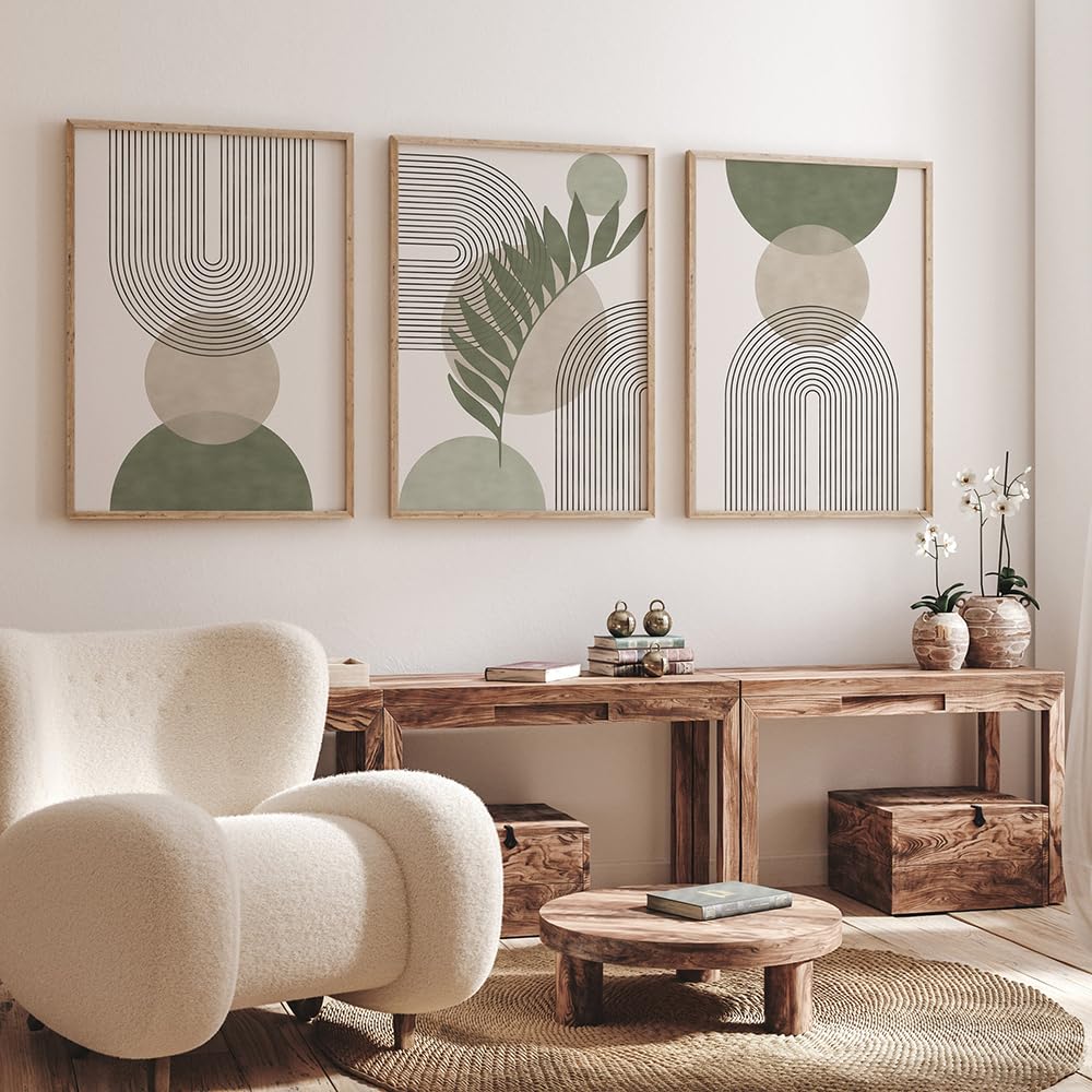 Lot De 6 Affiches Vert Sauge 30x40cm - Décoration Murale Botanique Vintage Sans Cadre | Pour Chambre Et Bureau