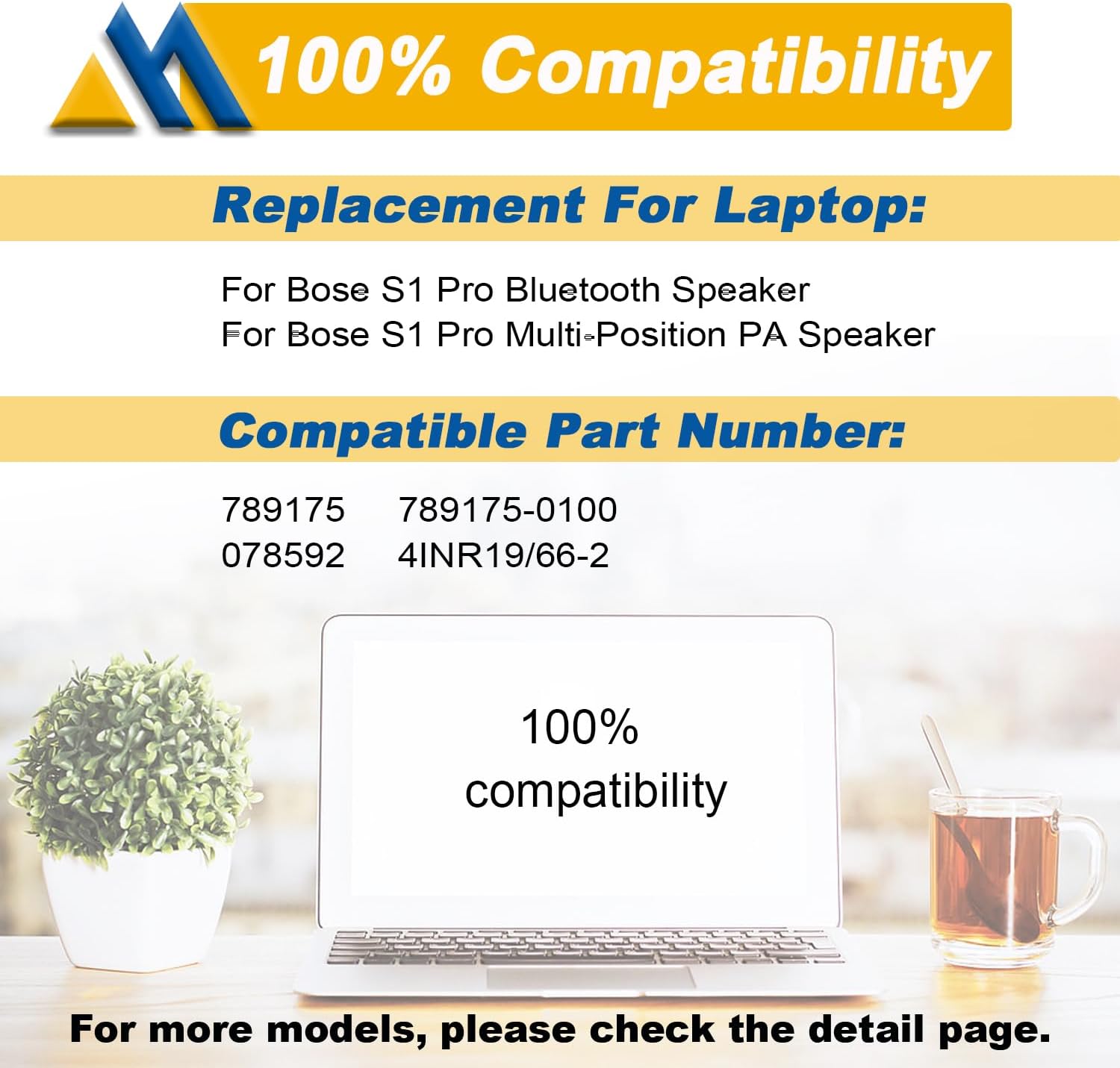 789175 078592 Battery Replacement for Bose S1 pro Battery Pack 789175-0100 789175-0110 789175-0010 4INR19/66-2 14.8V 81.4Wh 5500mAh - Image 5