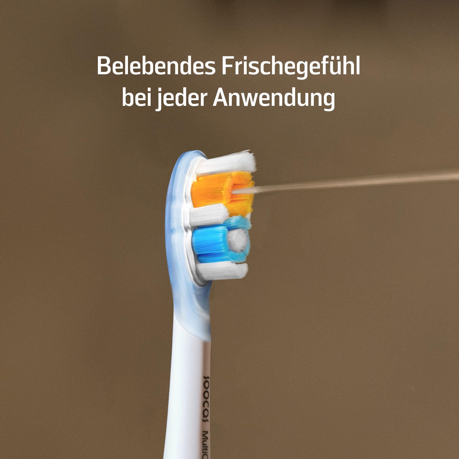Soocas Multiclean Ultra Clean Zahnbürstenköpfe - 2 Ersatzbürsten, kompatibel mit NEOS II und NEOS II Ultra Elektrozahnbürsten, Weiß