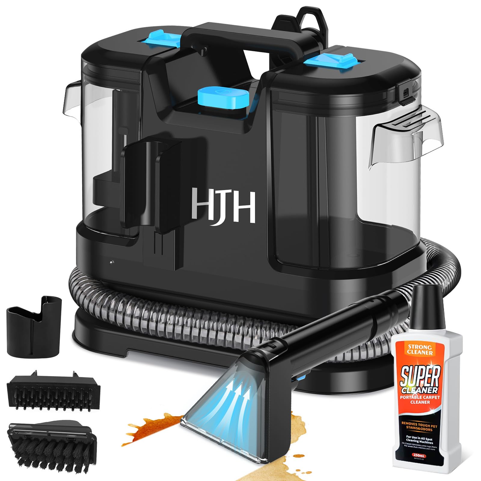 Polsterreiniger Gerät Nassauger, 450W 12kPa Teppichreiniger Waschsauger, Nasssauger Polsterreiniger, Kompakter Teppichreiniger und Textilreiniger – Waschsauger für Teppich, Polster Autositze & Sofa