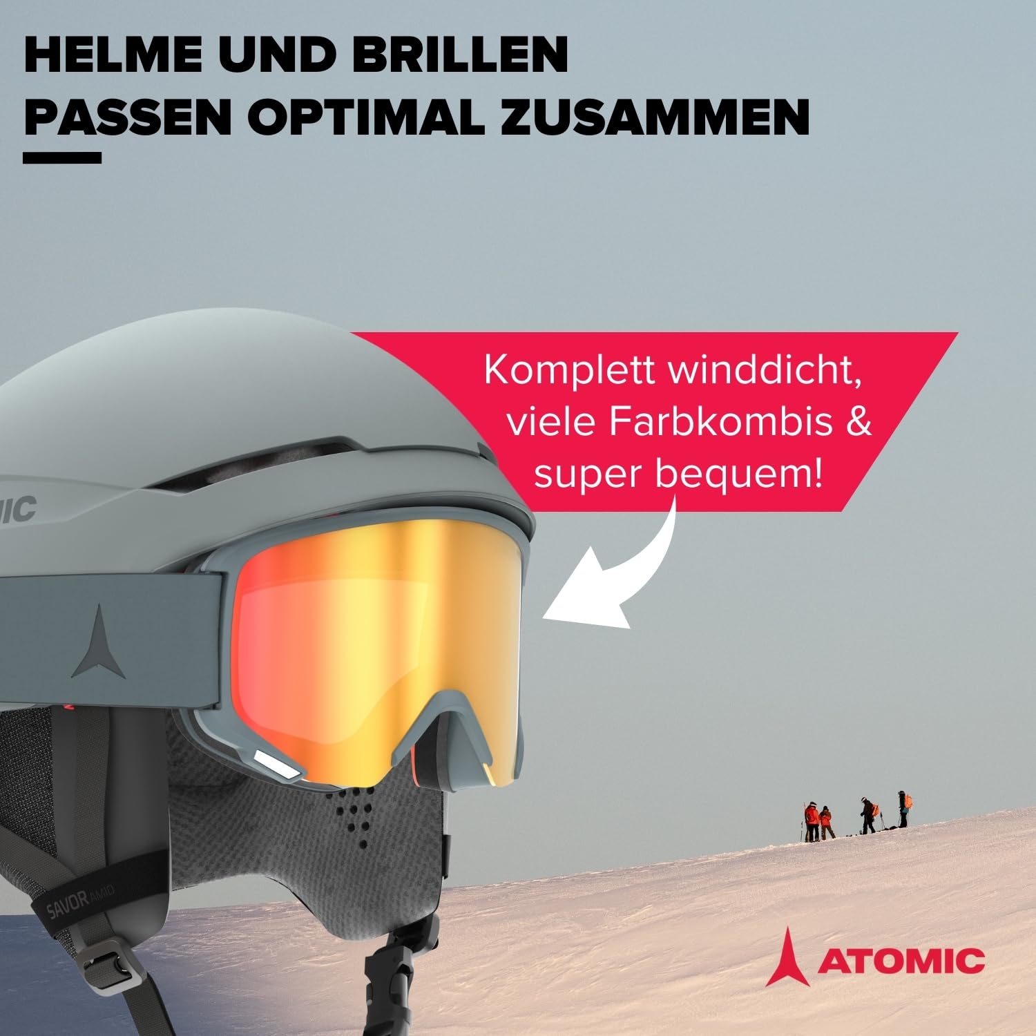 ATOMIC SAVOR AMID Skihelm - Unisex für Erwachsene - 360° Fit System - Überlegener Aufprallschutz - Aircon Belüftungssystem