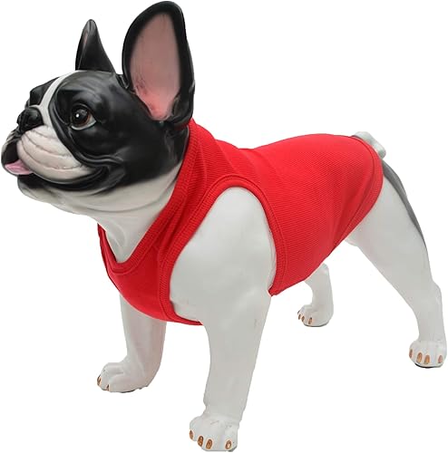 Lovelonglong Ropa para mascotas de verano 2019, ropa para perro, camisetas en blanco, camisetas acanaladas, chalecos de hilo superior para perros