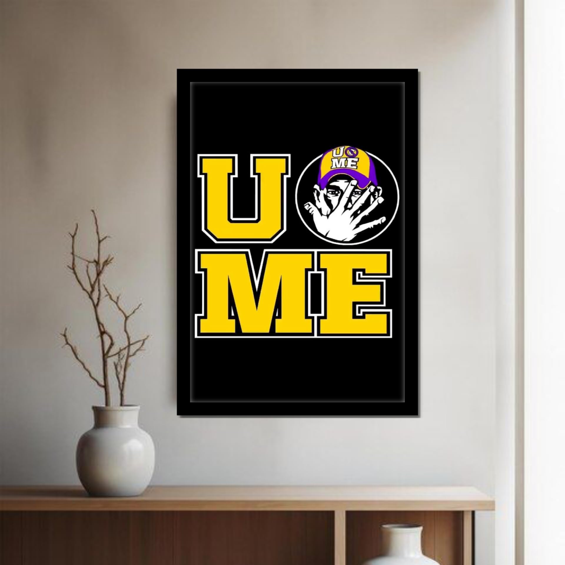 Waltractive You Can't See Me Framed Poster – John Cena Inspired