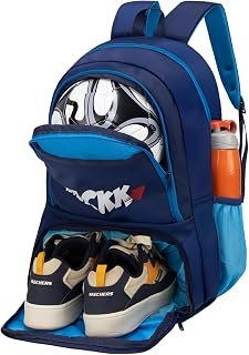 WHACKK Strike Black Soccer Football Basketball Volleyball Kitbag Backpack Soccer Ball (Navy Blue) Price In India