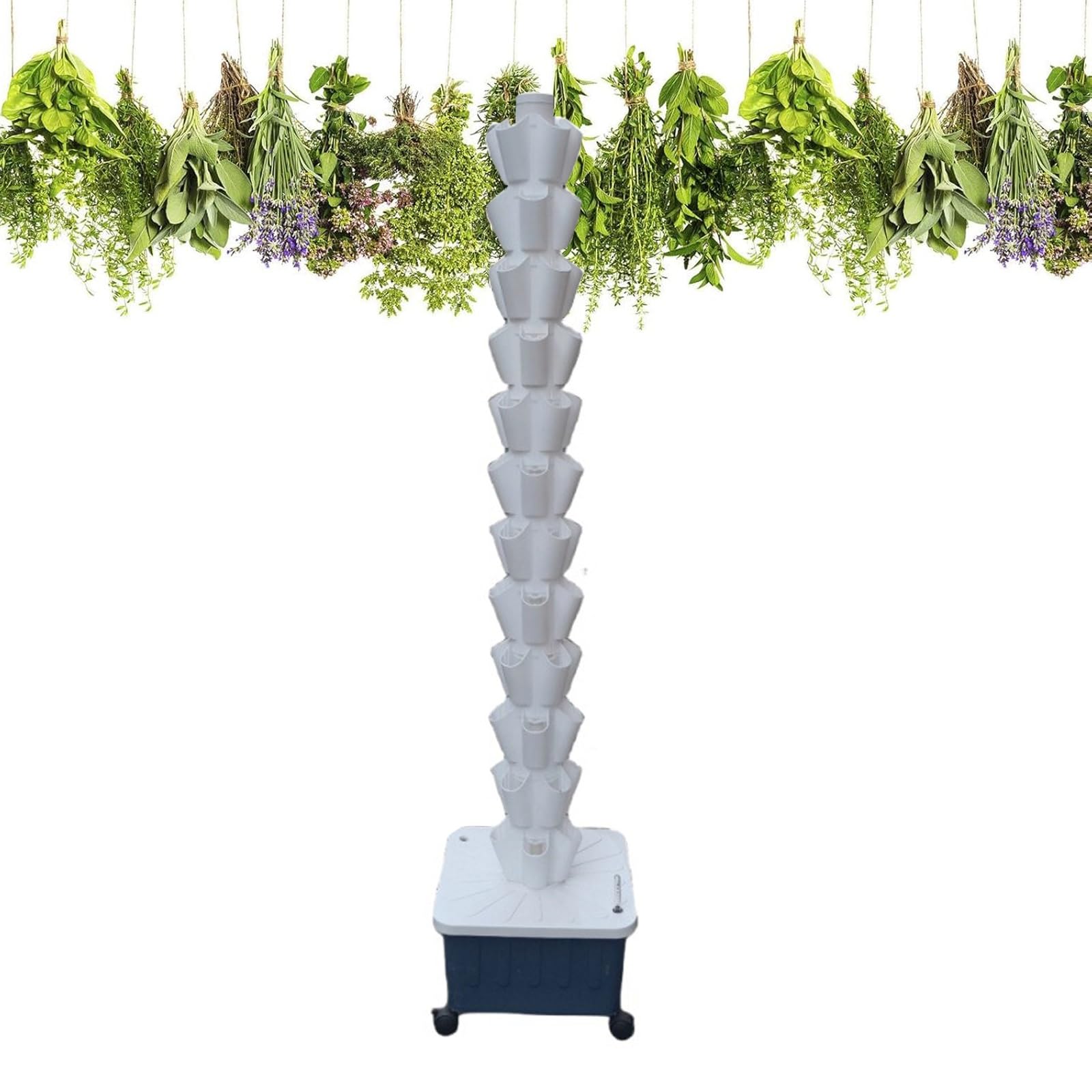 Kit de sistema de cultivo hidropónico, jardín vertical grande para interiores y exteriores, para hierbas, lechuga, tomates y verduras