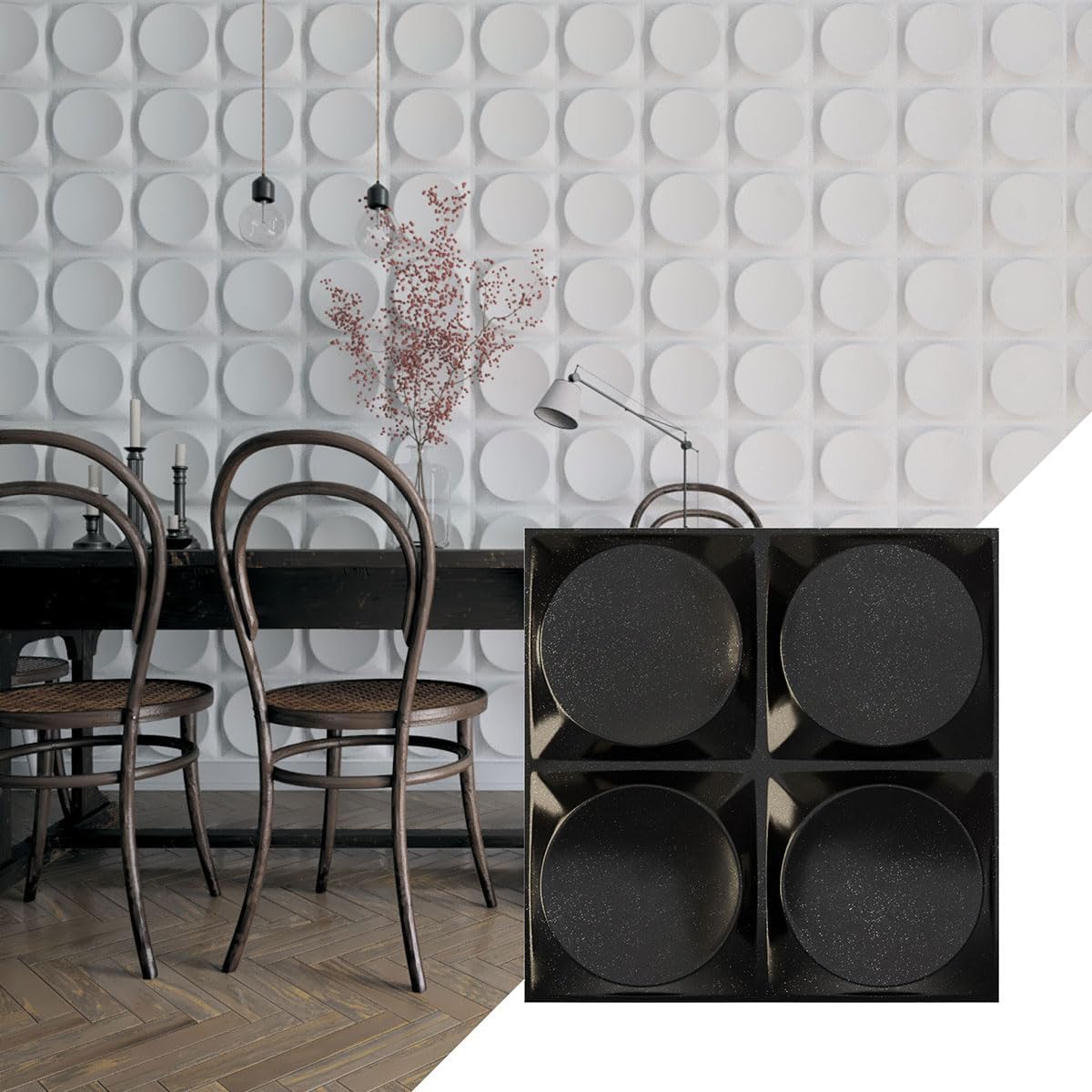 Ekena Millwork 19 5/8"W x 19 5/8"H Adonis EnduraWall Decorative 3D Wall Panel, Sea Mist (Covers 2.67 Sq. Ft.