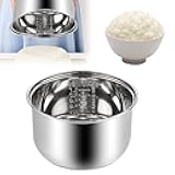 Stainless Steel Functional Rice Cooker Replacement Inner Pot, Round Rice Cooker Replacement Pot, Inner Cooking Bowl Rice Maker Cooker Pots for Home Kitchen (5L(9.3x5.7Inch))