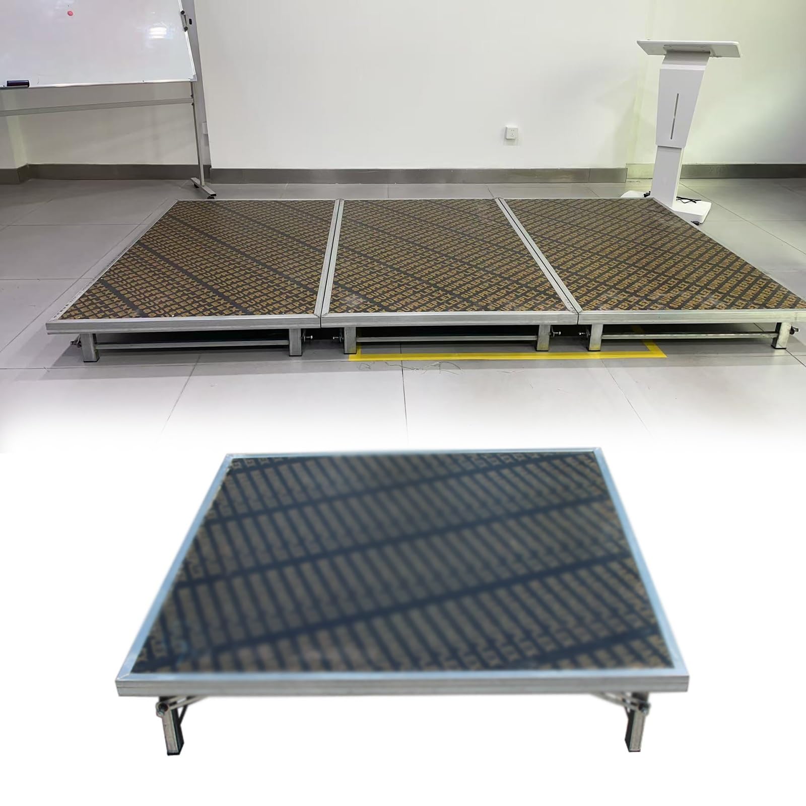 Plateforme de Scène Portative Plateforme De Scène Modulaire Portable 128 X 100 Cm Avec Structure Pliante